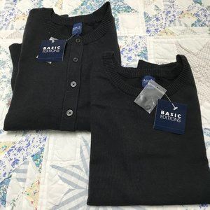Women's Sweater Set, Black MEDIUM